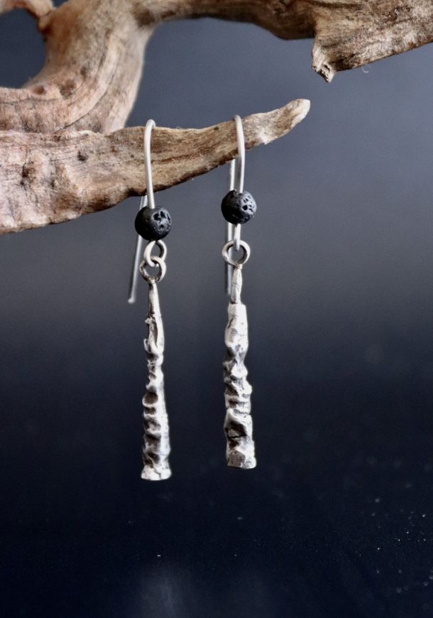 Boucles elyane, boucles d’oreilles en argent fait main par Maryjou