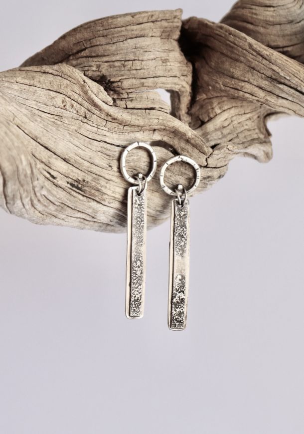 Boucles Lignes 16 Boucles Sorya, boucles d’oreilles en argent fait main par Maryjou — vue 2