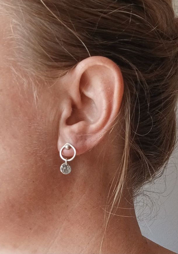 Boucles Tygout, boucles d’oreilles en argent fait main par Maryjou