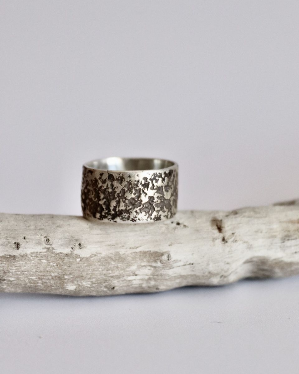 Bague krepi, bague en argent fait main par Maryjou — vue 4
