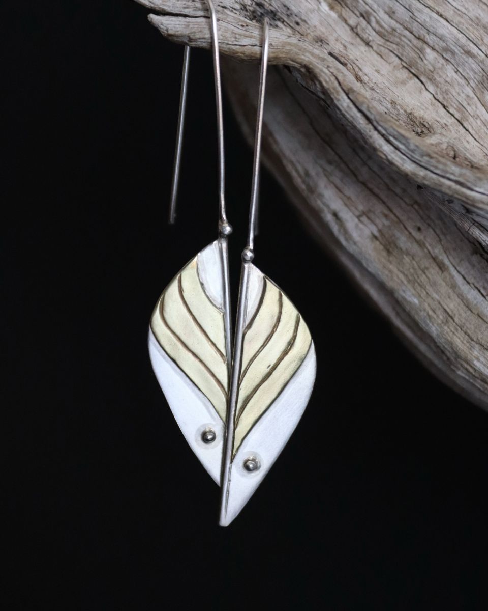 Boucles Sevelis, boucles d’oreilles en argent fait main par Maryjou — vue 4
