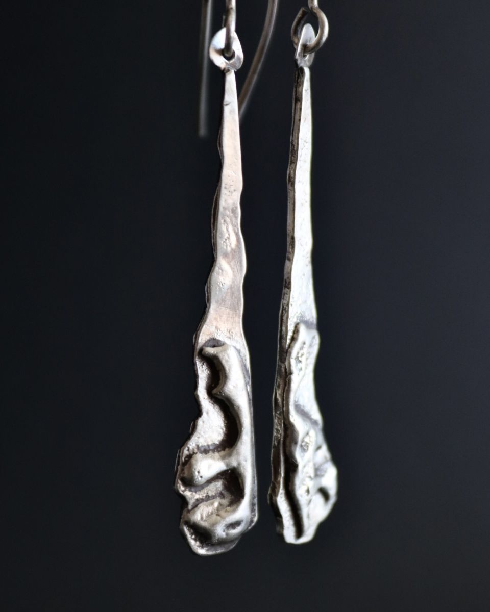 Boucles eclosion, boucles d’oreilles en argent fait main par Maryjou — vue 4