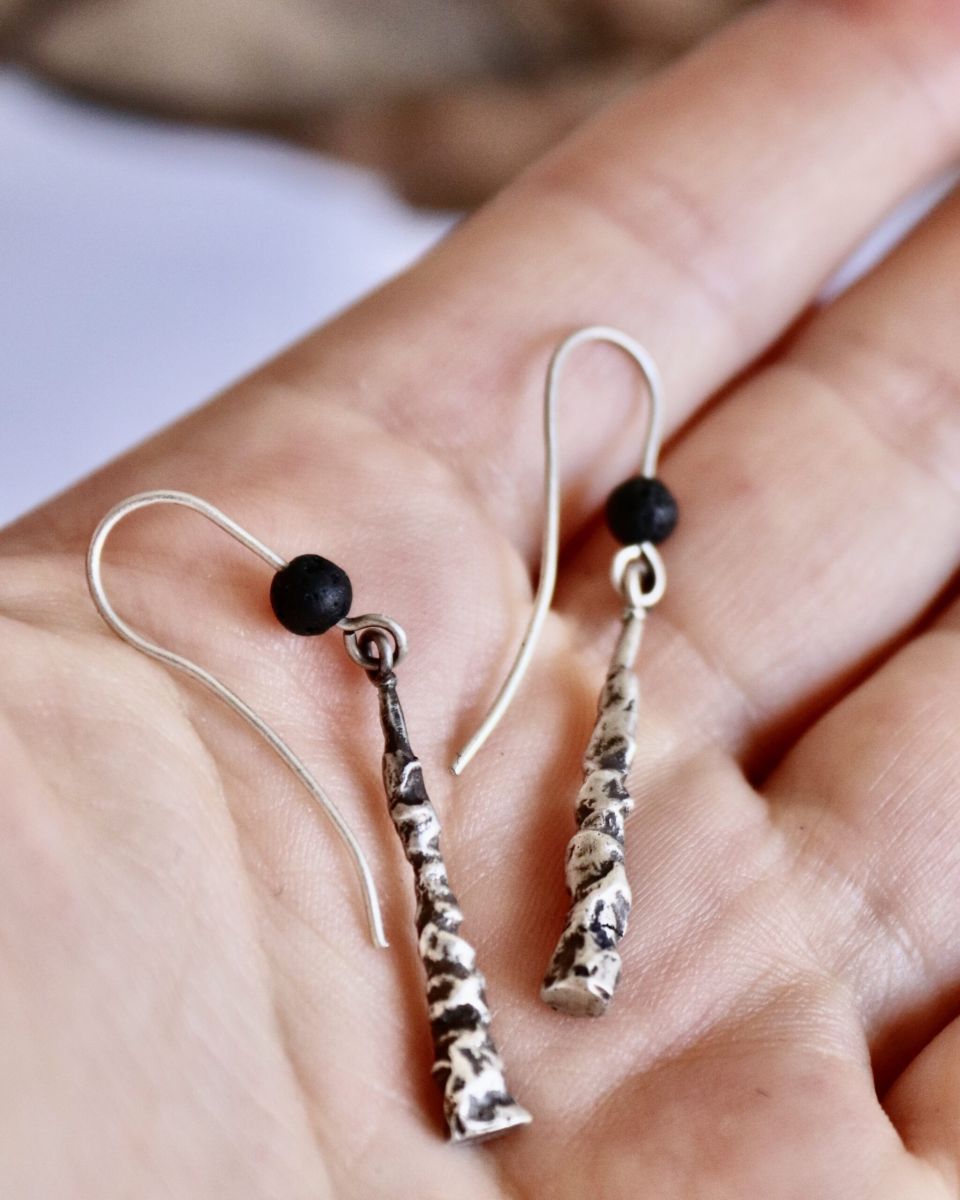 Boucles elyane, boucles d’oreilles en argent fait main par Maryjou — vue 4
