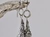 Boucles méandres, boucles d’oreilles en argent fait main par Maryjou — vue 4