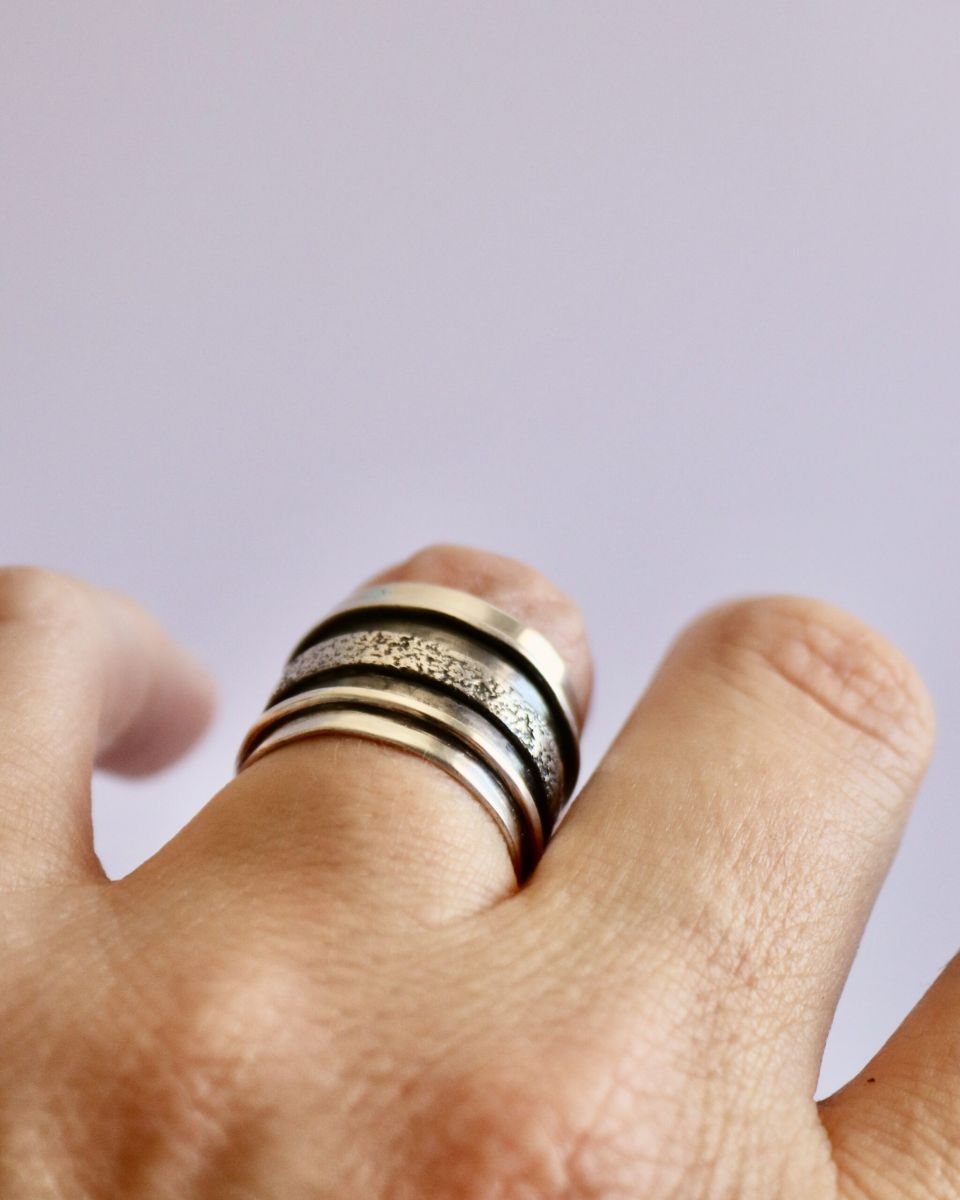 Bague tellure, bague en argent fait main par Maryjou — vue 7