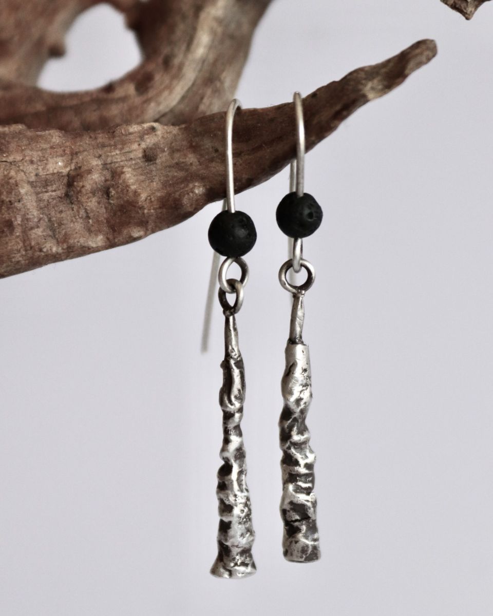 Boucles elyane, boucles d’oreilles en argent fait main par Maryjou — vue 3