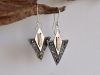 Boucles inka, boucles d’oreilles en argent fait main par Maryjou