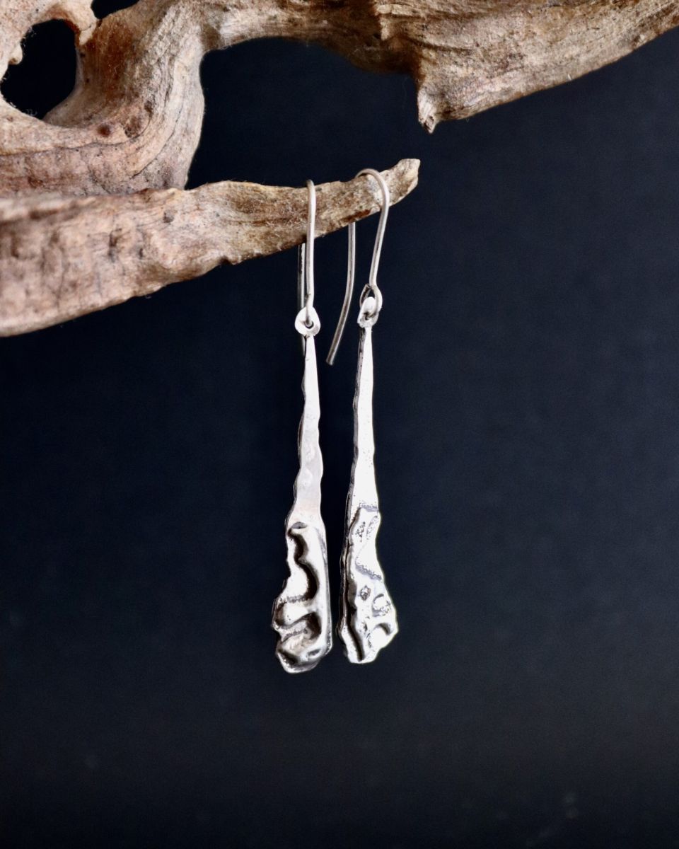 Boucles eclosion, boucles d’oreilles en argent fait main par Maryjou — vue 2