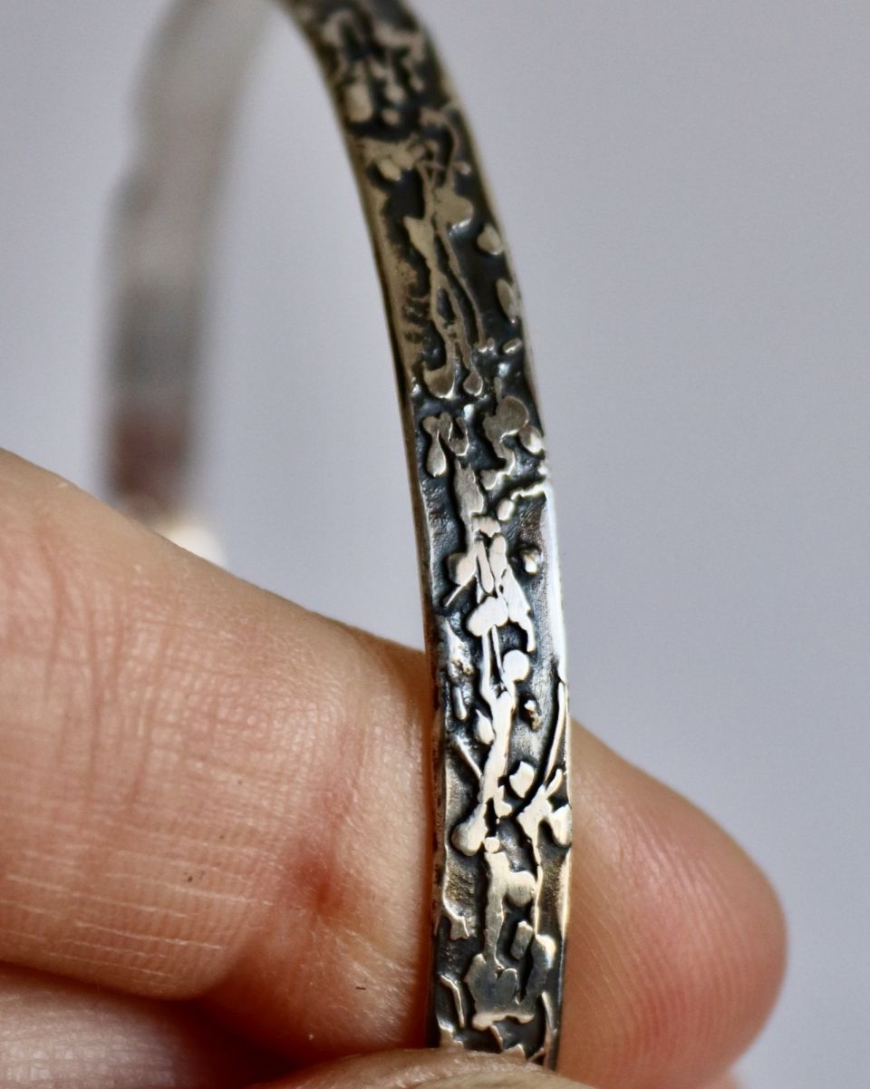 Bracelet parchemin, bracelet en argent fait main par Maryjou — vue 2