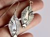 Boucles Hemera, boucles d’oreilles en argent fait main par Maryjou — vue 4