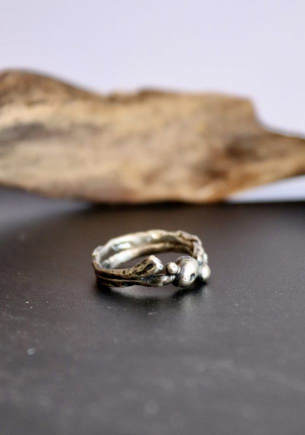 Bague Lelyane 2, bague en argent fait main par Maryjou