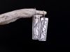 Boucles reversibles empreintes, boucles réversibles en argent fait main par Maryjou — vue 3