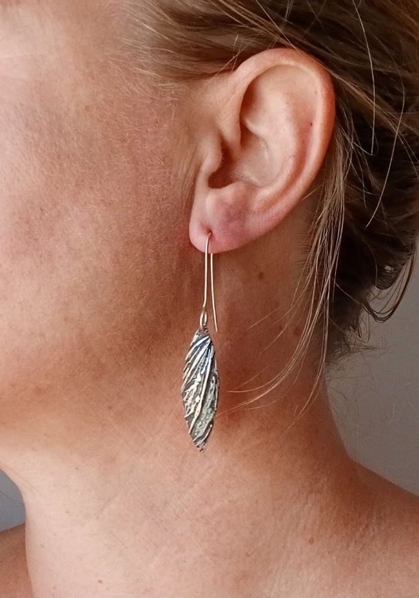 Boucles Sylvae, boucles d’oreilles en argent fait main par Maryjou