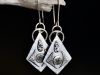 Boucles parenthèses, boucles d’oreilles en argent fait main par Maryjou — vue 3