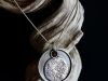 Pendentif soleye noir, pendentif en argent fait main par Maryjou