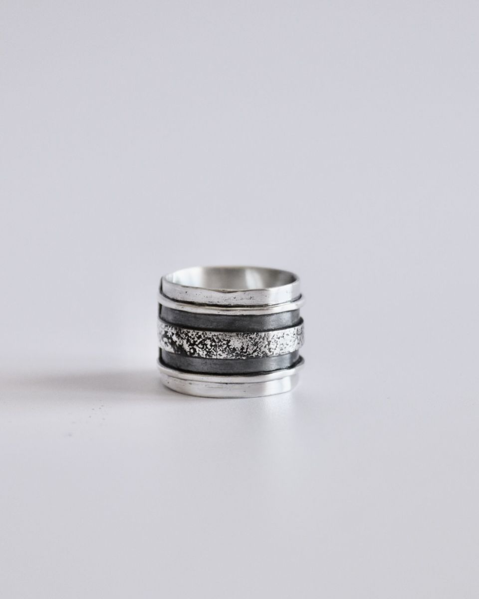Bague tellure, bague en argent fait main par Maryjou — vue 3