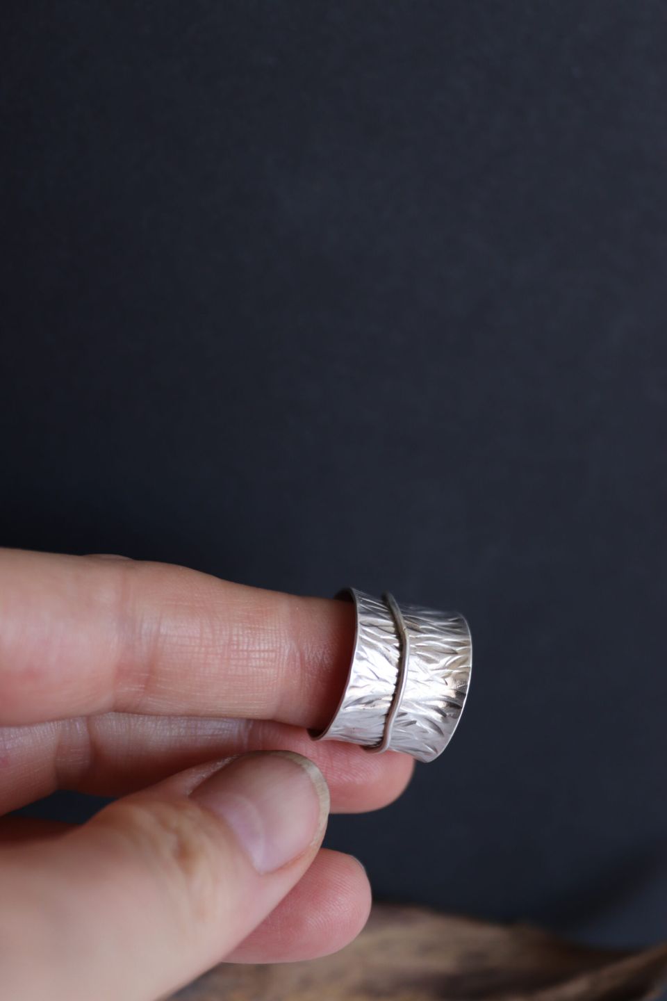 Bague évasée, bague en argent fait main par Maryjou — vue 3