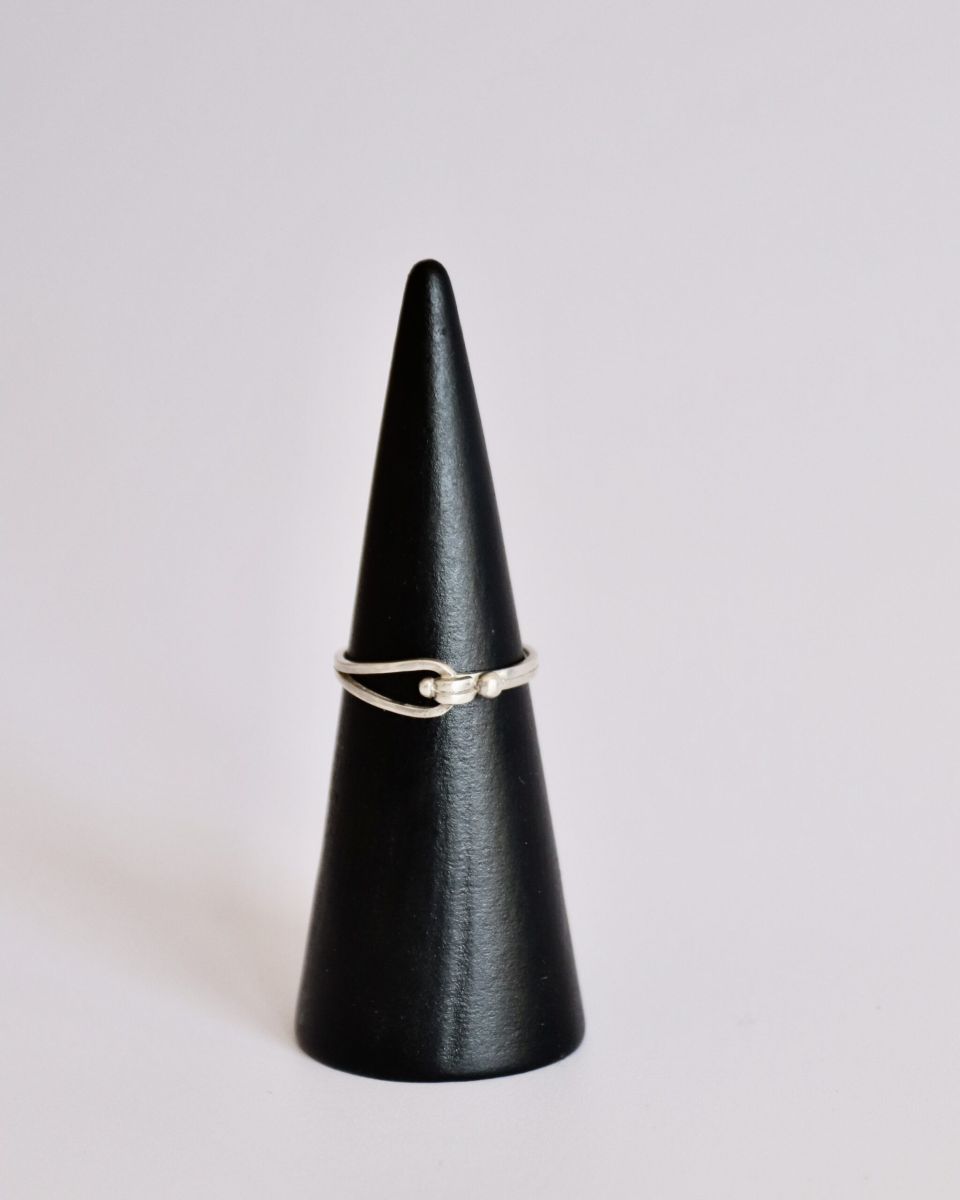 Bague chemin, bague en argent fait main par Maryjou — vue 2