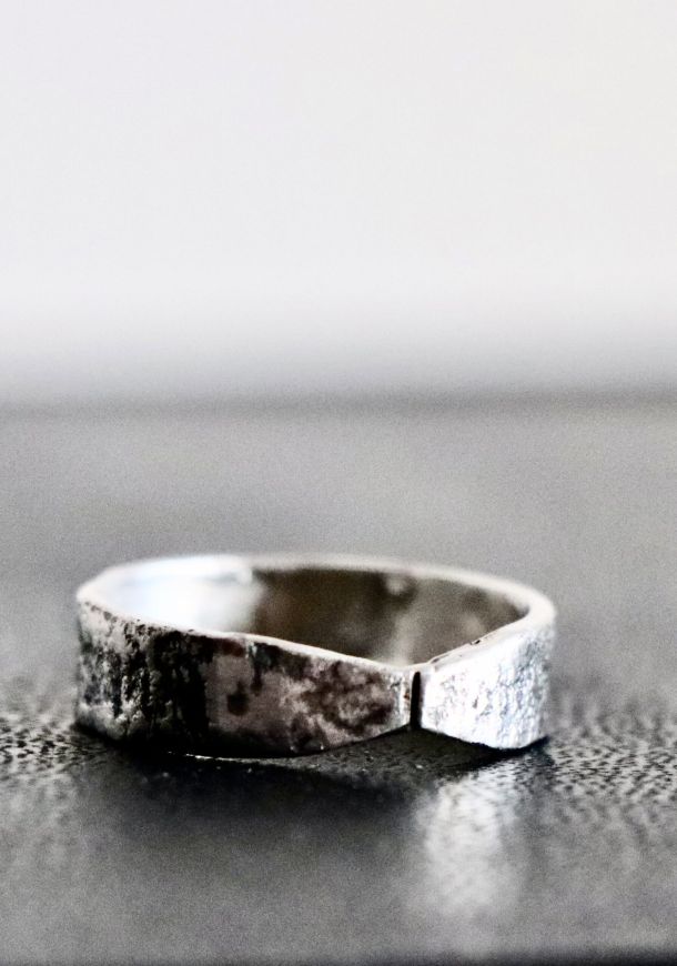 Bague ruban, bague en argent fait main par Maryjou