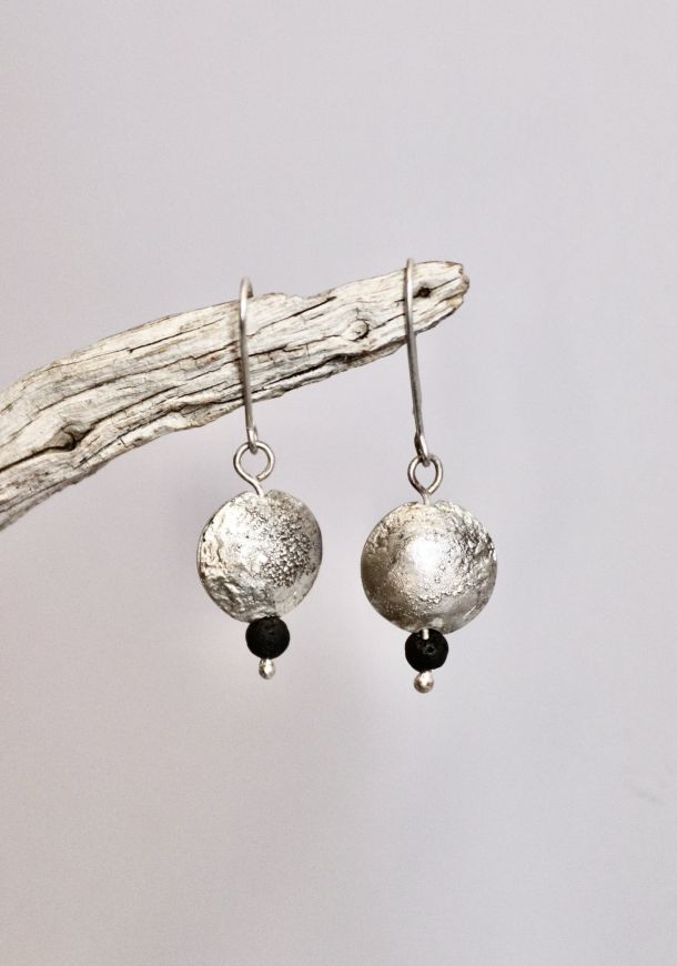 Boucles Lignes 15 Boucles Soucoupes, boucles d’oreilles en argent fait main par Maryjou — vue 5