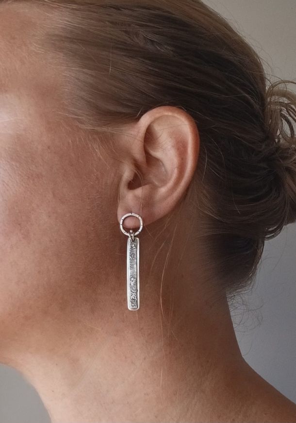 Boucles Sorya, boucles d’oreilles en argent fait main par Maryjou