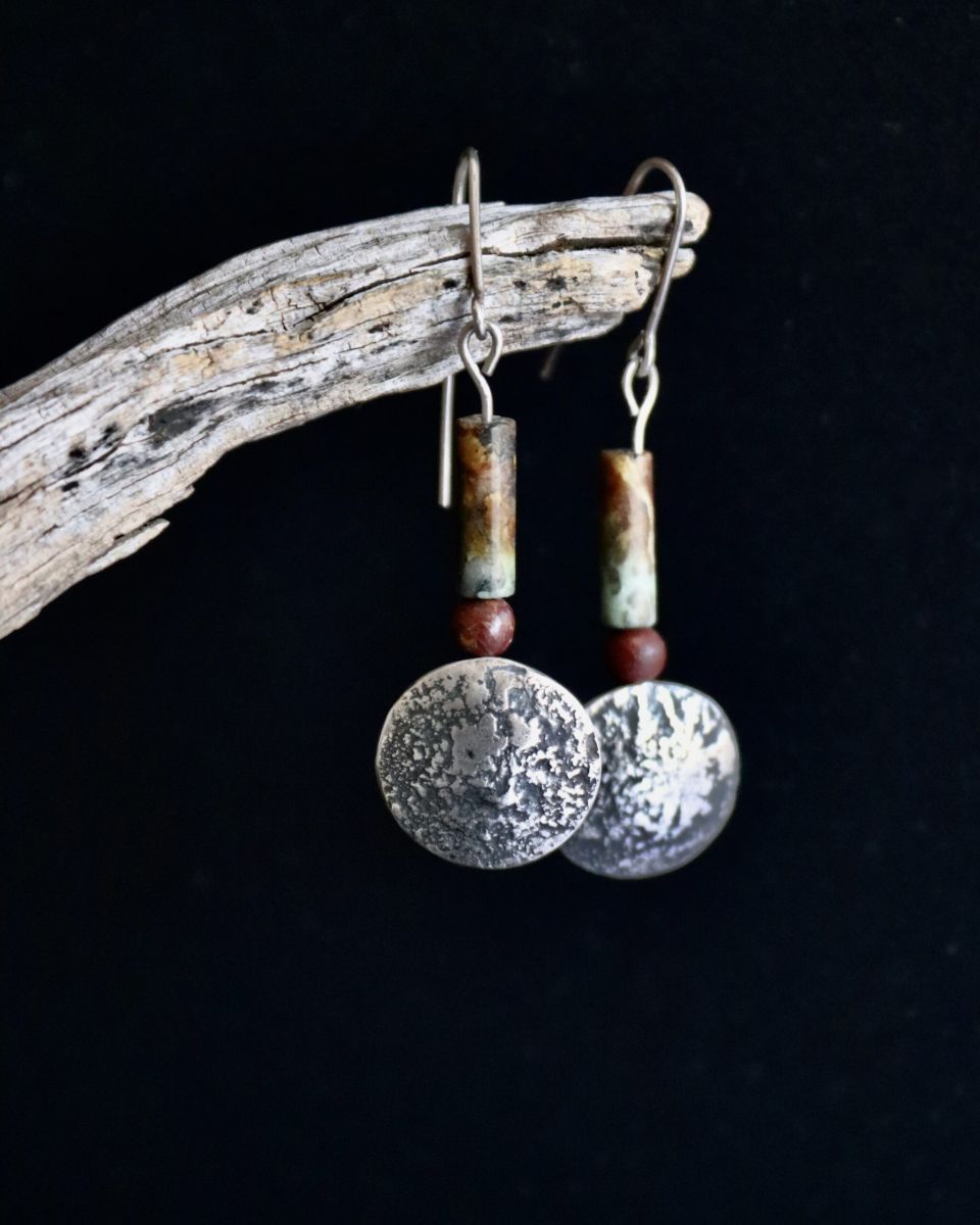 Boucles Estyve, boucles d’oreilles en argent fait main par Maryjou — vue 3
