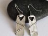 Boucles traverse, boucles d’oreilles en argent fait main par Maryjou — vue 4