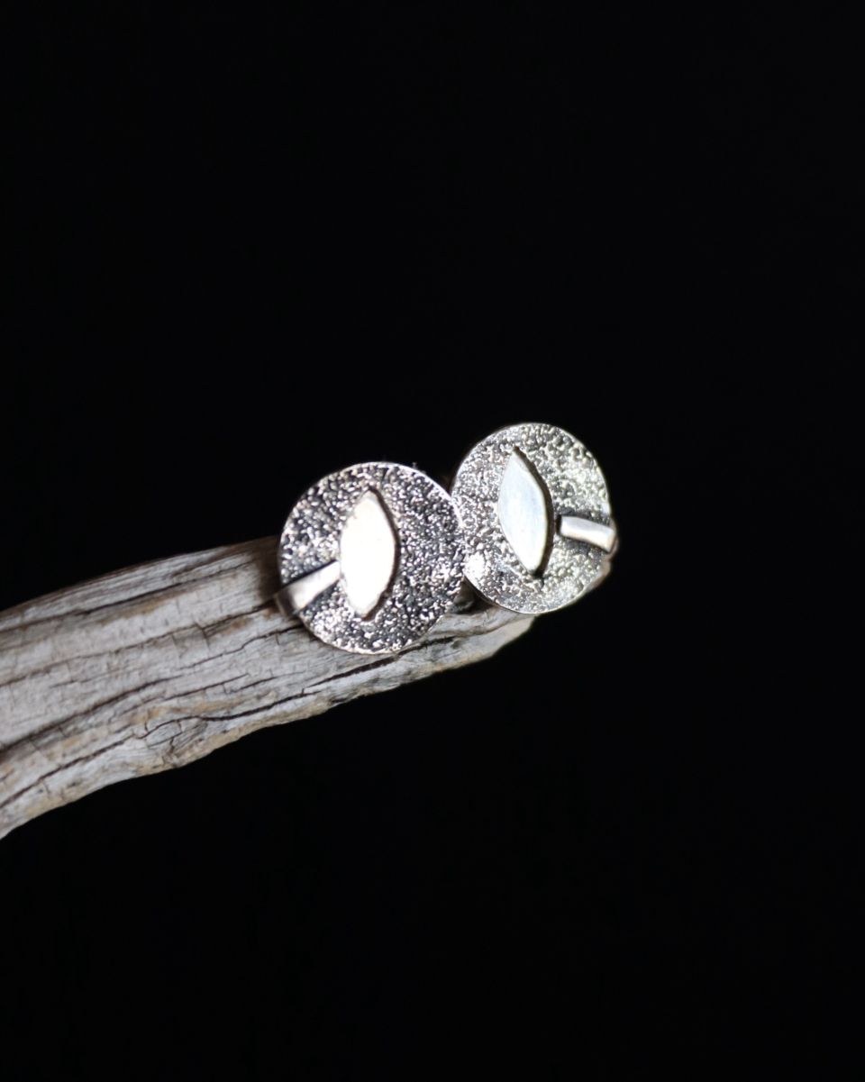 Boucles Mira, boucles d’oreilles en argent fait main par Maryjou — vue 2
