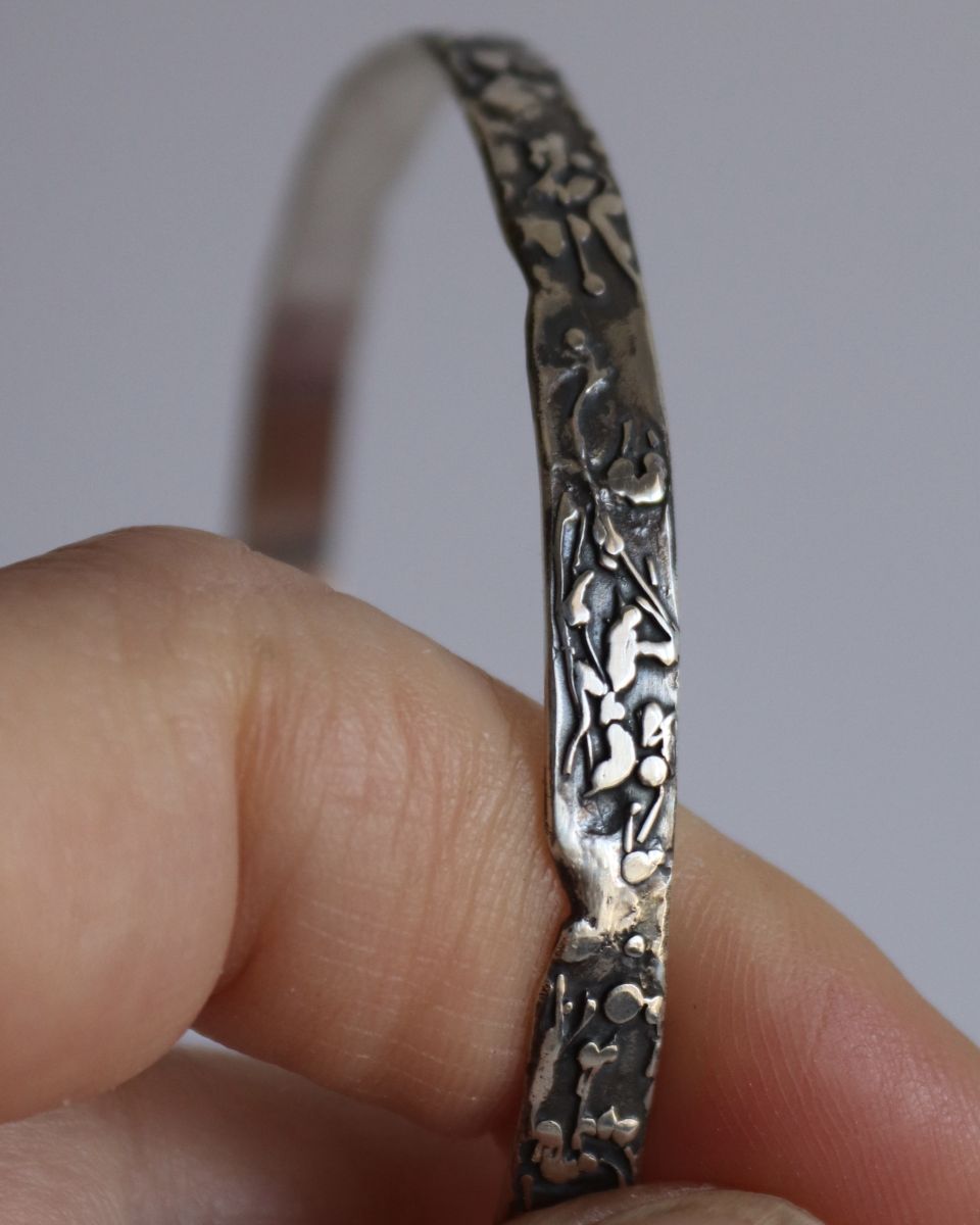 Bracelet parchemin, bracelet en argent fait main par Maryjou — vue 3