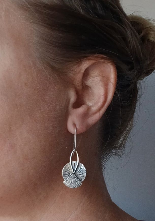 Boucles Taliya, boucles d’oreilles en argent fait main par Maryjou