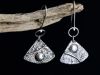 Boucles Arcane, boucles d’oreilles en argent fait main par Maryjou — vue 3
