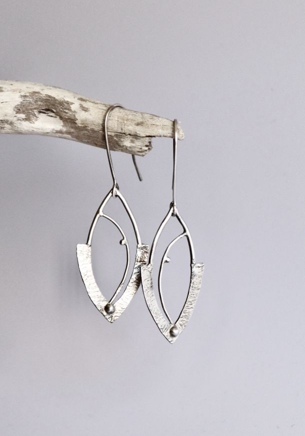 Boucles Lignes 9 Boucles vela, boucles d’oreilles en argent fait main par Maryjou — vue 2