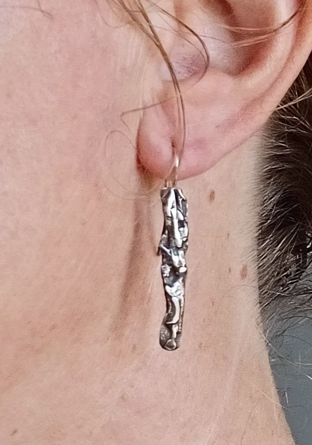 Boucles vestyge, boucles d’oreilles en argent fait main par Maryjou