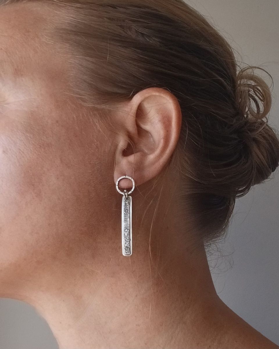 Boucles Sorya, boucles d’oreilles en argent fait main par Maryjou