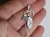 Pendentif feuillée, pendentif en argent fait main par Maryjou — vue 3