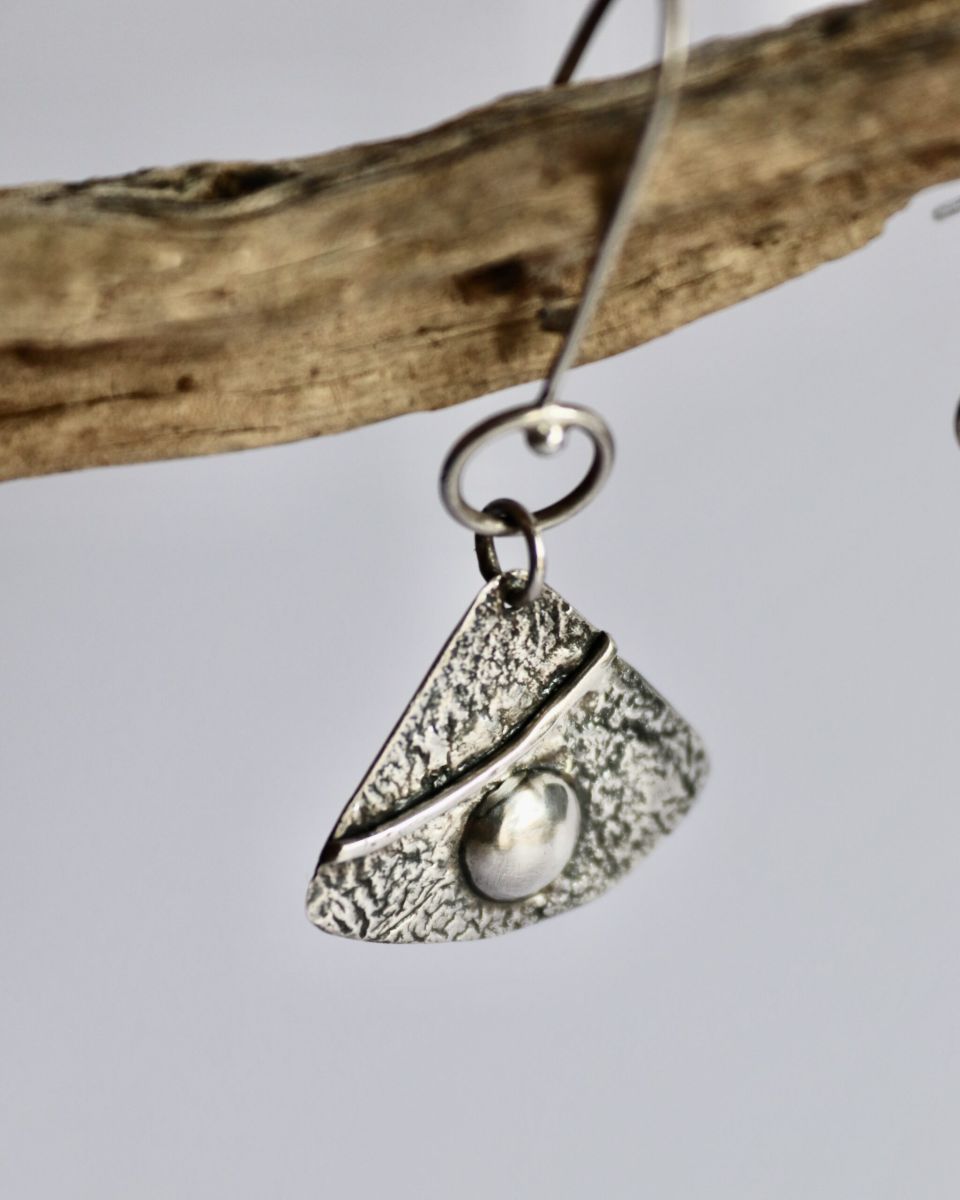 Boucles Arcane, boucles d’oreilles en argent fait main par Maryjou — vue 2