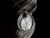 Pendentif soleye noir, pendentif en argent fait main par Maryjou — vue 2