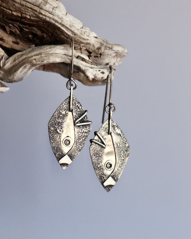 Boucles Hemera, boucles d’oreilles en argent fait main par Maryjou