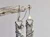 Boucles traverse, boucles d’oreilles en argent fait main par Maryjou