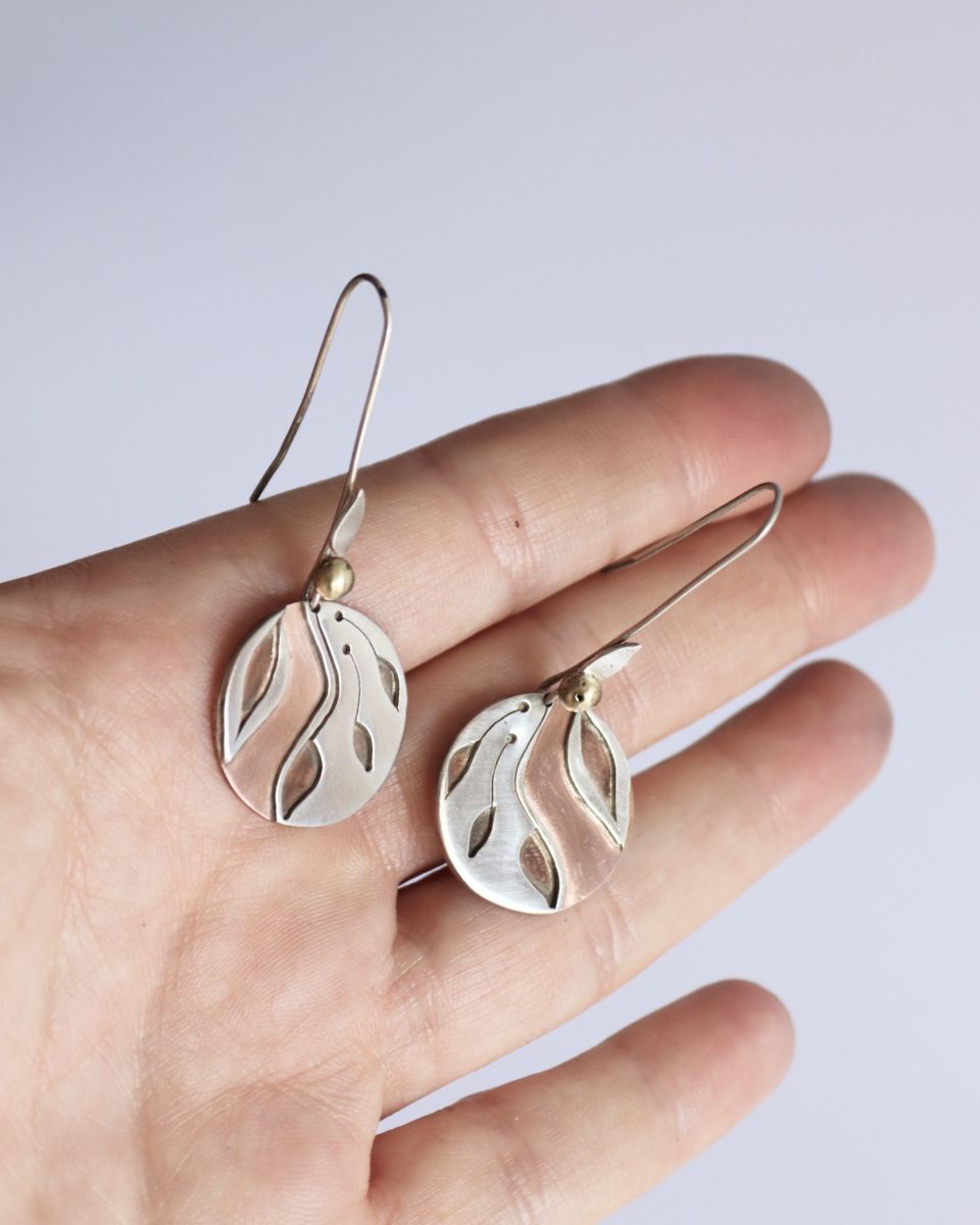 Boucles Automne, boucles d’oreilles en argent fait main par Maryjou — vue 6