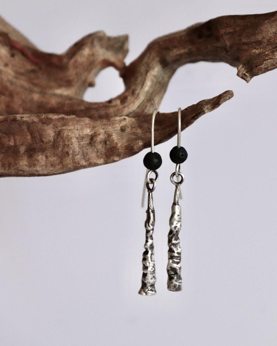 Boucles elyane, boucles d’oreilles en argent fait main par Maryjou — vue 2