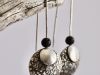Boucles Tellura, boucles d’oreilles en argent fait main par Maryjou — vue 5