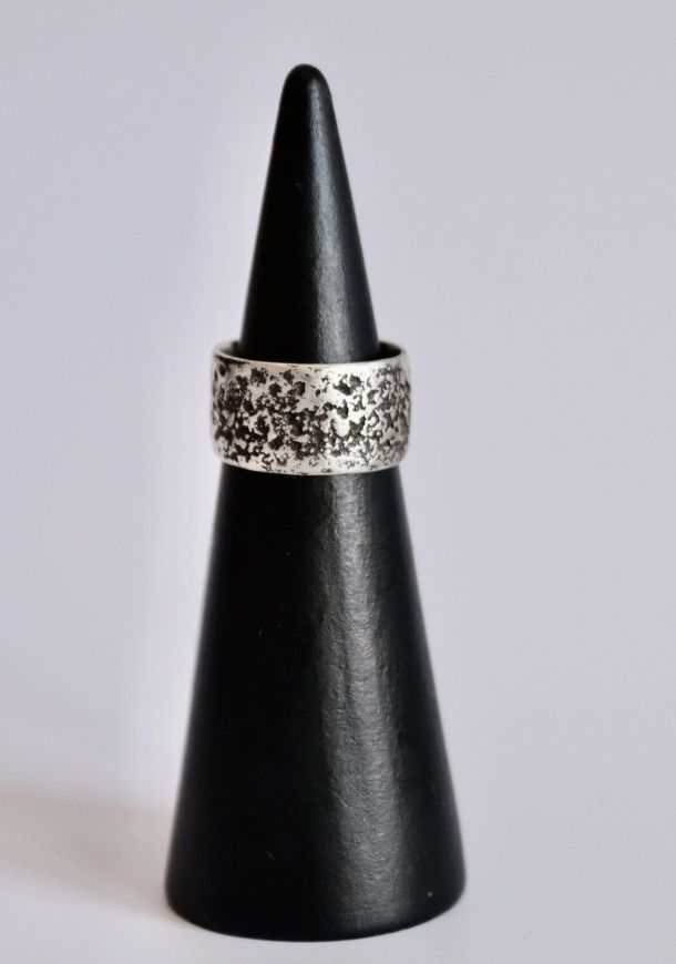 Bague krepi, bague en argent fait main par Maryjou