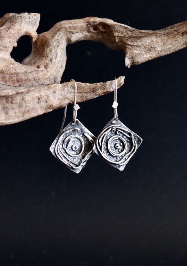 Boucles Lignes 14 Boucles Spyrales, boucles d’oreilles en argent fait main par Maryjou — vue 2