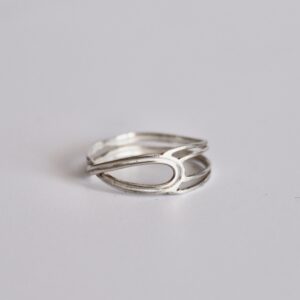 Bague boucle, bague en argent fait main par Maryjou