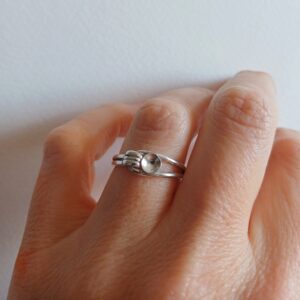 Bague cup, bague en argent fait main par Maryjou