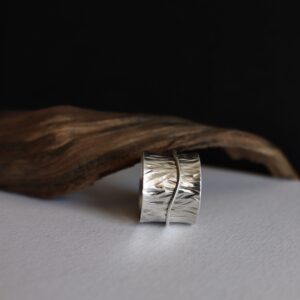 Bague évasée, bague en argent fait main par Maryjou