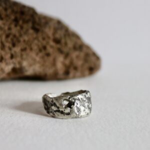 Bague pepite, bague en argent fait main par Maryjou
