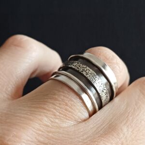 Bague tellure, bague en argent fait main par Maryjou
