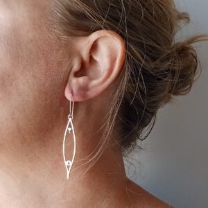 Boucles Elyan, boucles d’oreilles en argent fait main par Maryjou